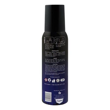 Markhor Midnight Deodorant Body Spray (No-Gas), For Men, 120ml - Image 2