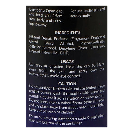 Markhor Midnight Deodorant Body Spray (No-Gas), For Men, 120ml - Image 3