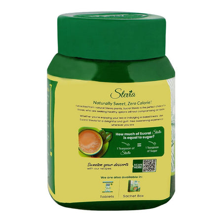 Sucral Stevia Powder Jar, 100% Natural, Zero Sugar & Calorie Sweetener, 400g - Image 3