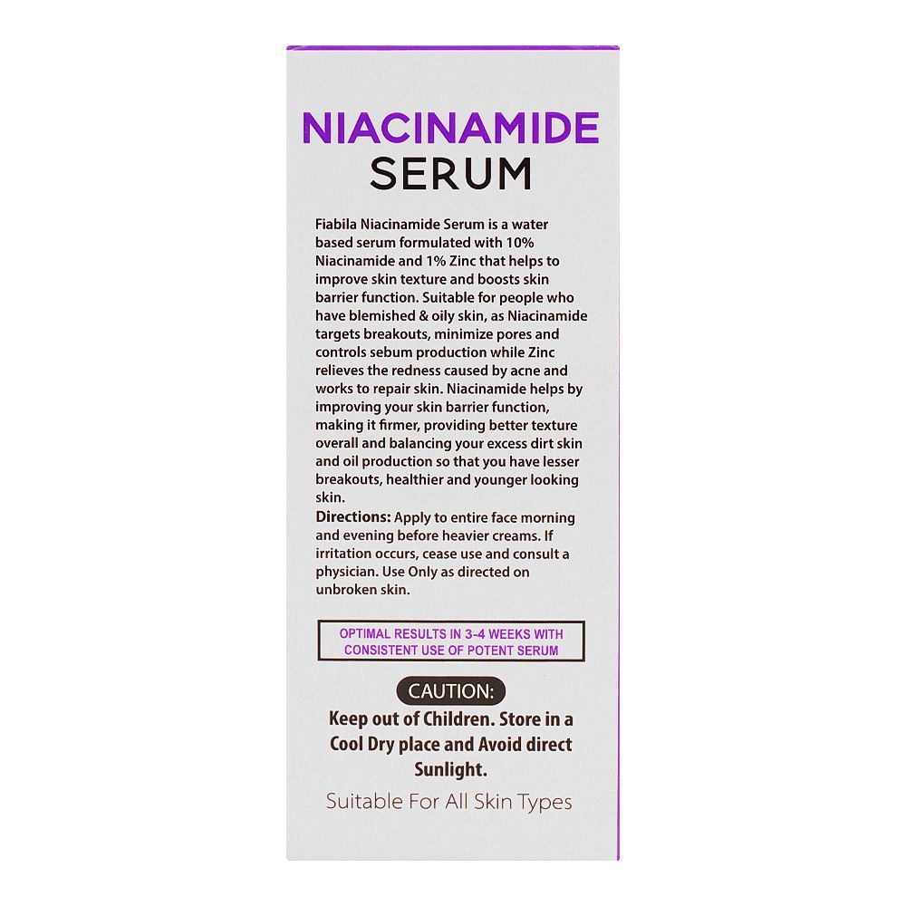 Fiabila Botanicals 10% Niacinamide+1% Zinc Serum, Minimizes Pores, Anti-Aging, 30ml - Image 4