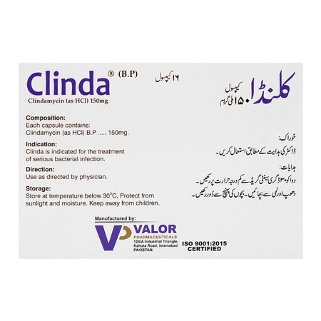 Valor Pharmaceuticals Clinda Tablet, 150mg, 16-Pack - Image 2