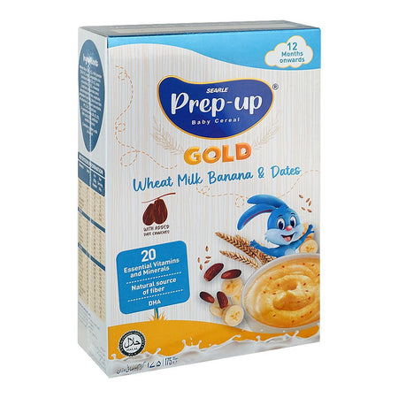 Searle Prep-Up Baby Cereal Gold with Wheat, Milk, Banana & Dates, 175g - Main Image