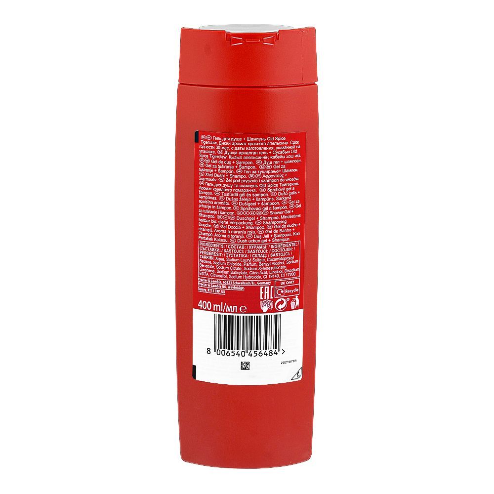 Old Spice Tiger Claw 3in1 Body-Hair-Face Wash, 400ml - Image 2