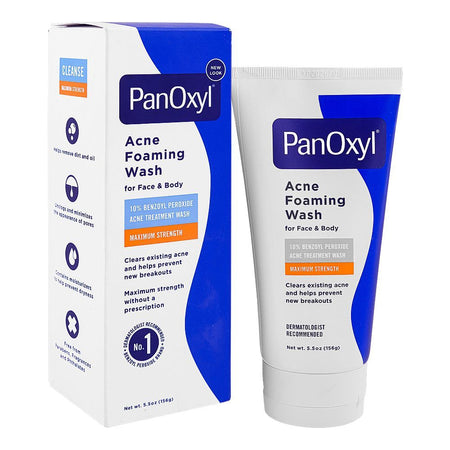 PanOxyl 10% Benzoyl Peroxide Acne Foaming Face & Body Wash, 156g - Main Image