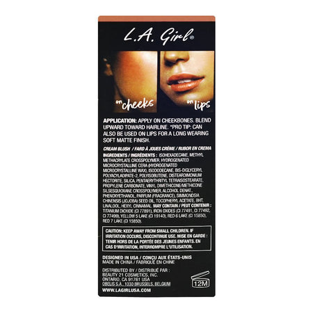 L.A. Girl Soft Matte Cream Blush, 8ml, GBL442 Grace - Image 3