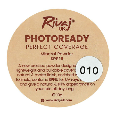 Rivaj UK Photo ready Perfect Coverage Mineral Powder, SPF 15, 10g, No. 10 - Image 3