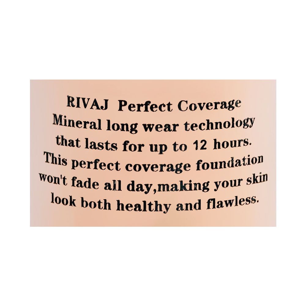 Rivaj UK Perfect Coverage Mineral Liquid Foundation, Oil Free, SPF 8, 12H Wear, 30ml, No.06 - Image 3