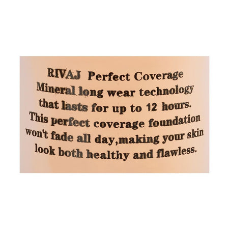 Rivaj UK Perfect Coverage Mineral Liquid Foundation, Oil Free, SPF 8, 12H Wear, 30ml, No.07 - Image 3