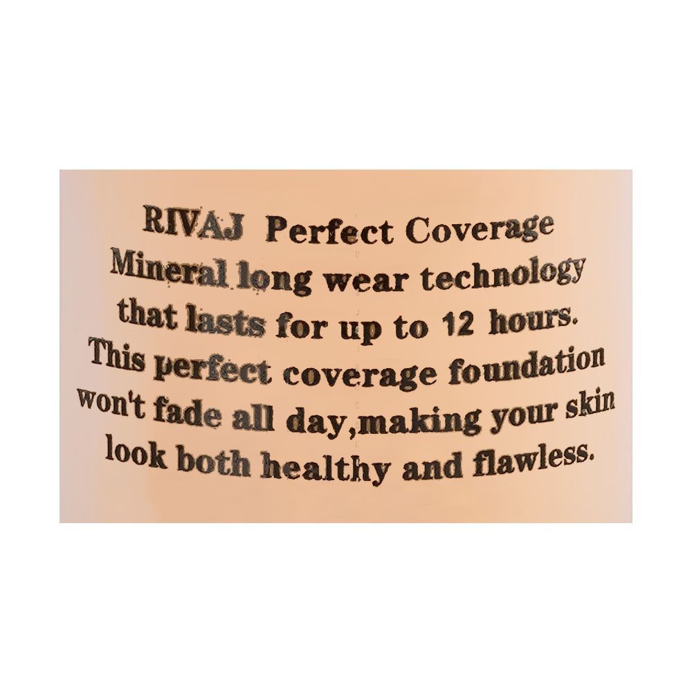 Rivaj UK Perfect Coverage Mineral Liquid Foundation, Oil Free, SPF 8, 12H Wear, 30ml, No.07 - Image 3