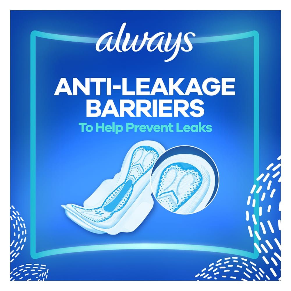 Always Aloe Vera Freshness Maxi Thick Long Pads, 18-Pack - Image 6