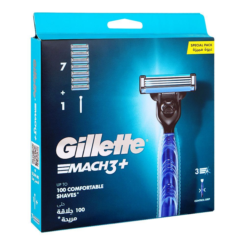 Gillette Mach3+ Razor Handle with 7 Blades, Special Pack - Main Image
