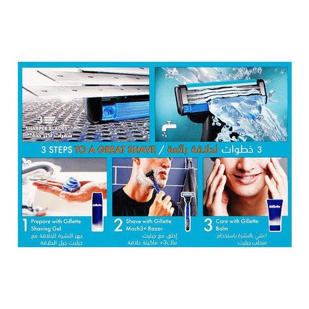 Gillette Mach3+ Razor Handle with 7 Blades, Special Pack - Image 3