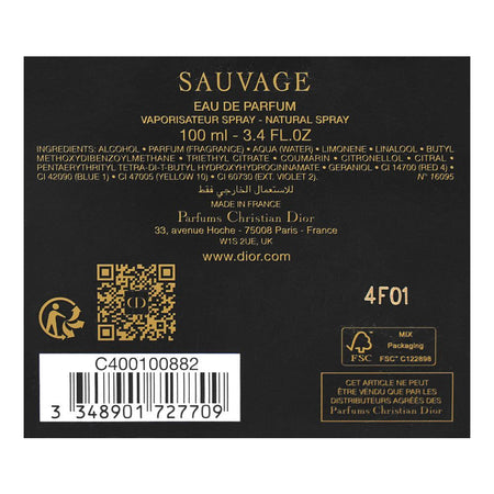 Christian Dior Sauvage, Eau de Parfum, For Men, 100ml - Image 3