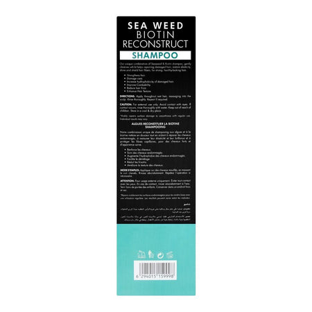Cosmo Professional Sea Weed Biotin Reconstruct Shampoo, Sulphate & Paraben Free, For Damaged Hair, 1000ml - Image 4