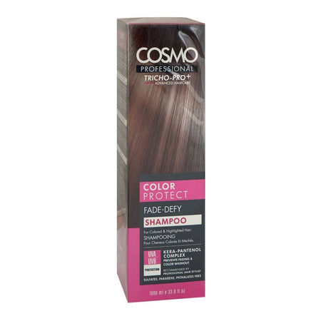 Cosmo Professional Color Protect Fade-Defy Shampoo, Sulphate & Paraben Free, For Color Treated Hair, 1000ml - Main Image