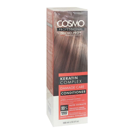 Cosmo Professional Keratin Complex Damage Care Conditioner, Sulphate & Paraben Free, For Damaged Hair, 1000ml - Main Image