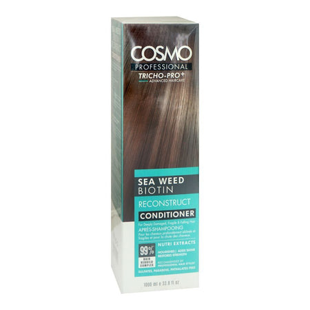 Cosmo Professional Sea Weed Biotin Reconstruct Conditioner, Sulphate & Paraben Free, For Damaged Hair, 1000ml - Main Image