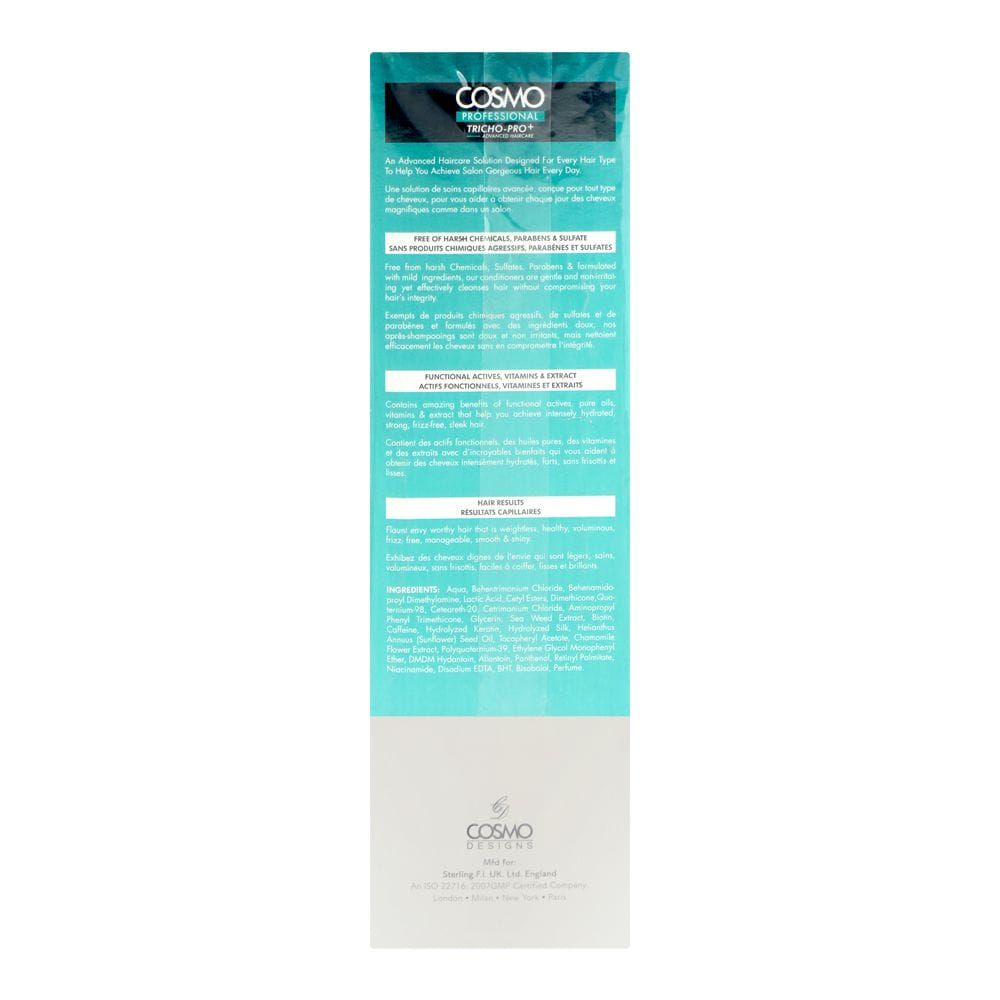 Cosmo Professional Sea Weed Biotin Reconstruct Conditioner, Sulphate & Paraben Free, For Damaged Hair, 1000ml - Image 2