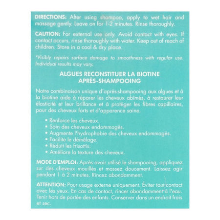 Cosmo Professional Sea Weed Biotin Reconstruct Conditioner, Sulphate & Paraben Free, For Damaged Hair, 1000ml - Image 3
