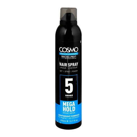Cosmo Professional Mega Hold Hair Spray, Level 5, Lightweight Formula, 375ml - Main Image