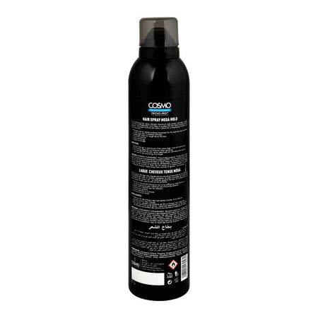 Cosmo Professional Mega Hold Hair Spray, Level 5, Lightweight Formula, 375ml - Image 2