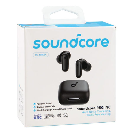 Anker Soundcore R50I NC Wireless Earbuds, 10H/45H Playtime, IP54 Waterproof, Black, A3959H11 - Image 2