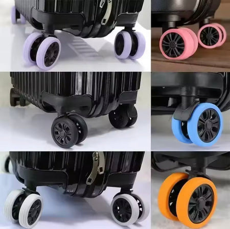 4 pcs silicone luggage wheels protector image 2