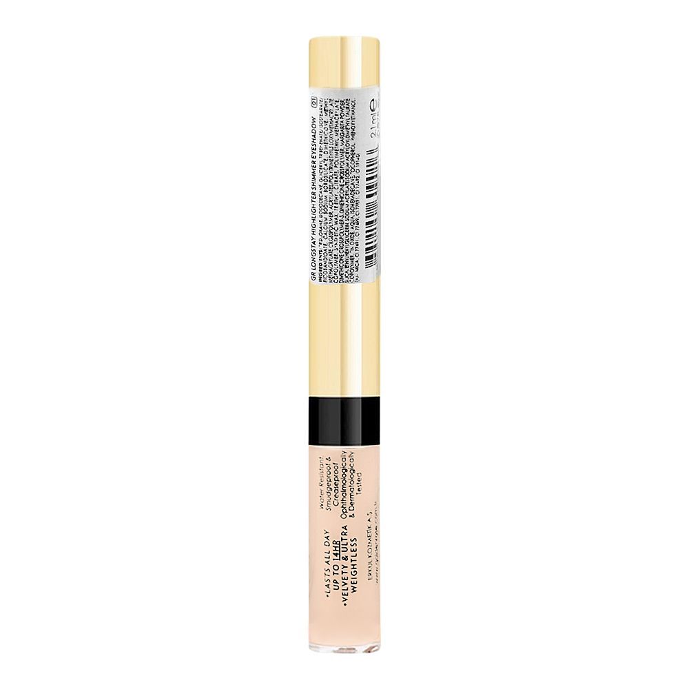 Golden Rose Long stay Highlighter Shimmer Eyeshadow, 2.1ml, No. 01 - Image 2