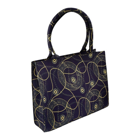 Basix Fab Spiral Canvas Tote Handbag, Blue, FAB-06 - Main Image