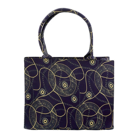 Basix Fab Spiral Canvas Tote Handbag, Blue, FAB-06 - Image 2