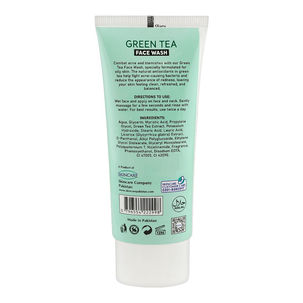 Skin White Green Tea Face Wash, Sulphate & Paraben Free, For Acne Prone Skin, 100g - Image 2
