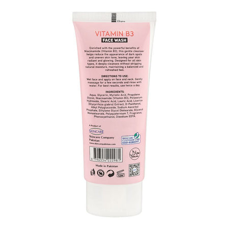 Skin White Vitamin B3 Face Wash, Sulphate & Paraben Free, For All Skin Types, 100g - Image 2
