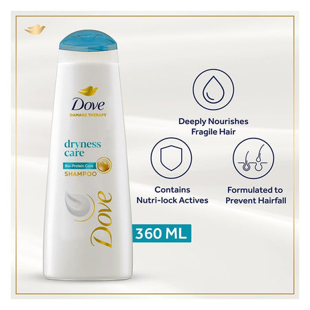 Dove Dryness Care Bio-Protein Care Shampoo, 360ml - Image 2