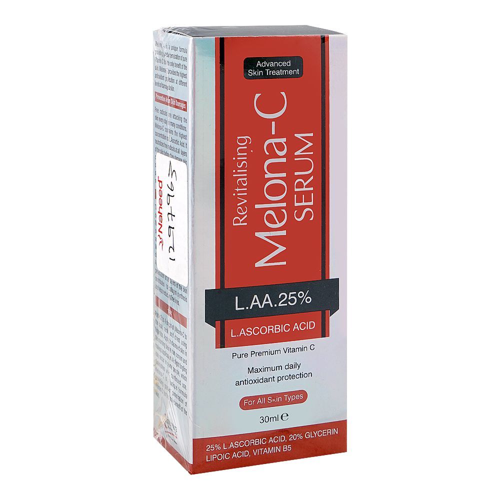 Crystolite Pharmaceuticals Melona-C Serum, Glycerin, Vitamin B5, For All Types Of Skin, 30ml - Main Image