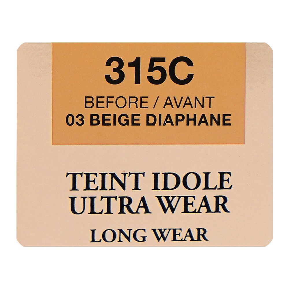 Lancome Paris Teint Idole Ultra Wear Liquid Foundation, SPF-35, Transfer-Free, 30ml, 315C 03 Beige Diaphane - Image 6