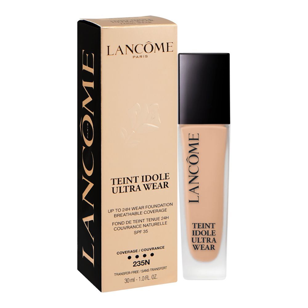 Lancome Paris Teint Idole Ultra Wear Liquid Foundation, SPF-35, Transfer-Free, 30ml, 235N 025 Beige Lin - Main Image