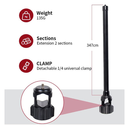 Jmary Extension Arm Stand (13.7" - 23.6" Height) For DSLR, Cameras & Mobiles, MT-21 - Image 2
