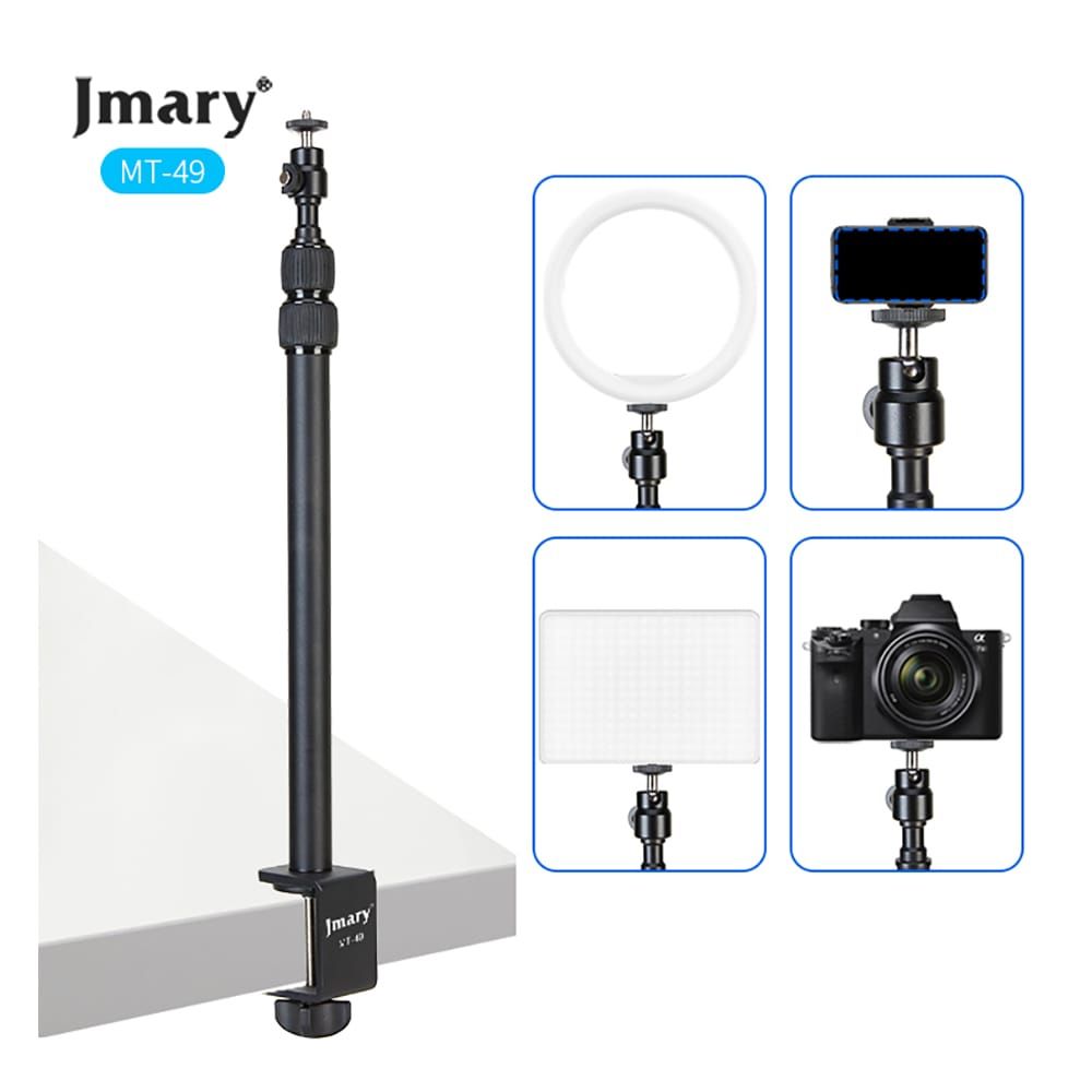 Jmary Tabletop Desk Mount Light Stand with C-Clamp for Camera & Ring Light (15.2" - 36.8" Height), MT-49 - Image 2