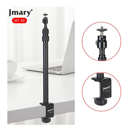 Jmary Tabletop Desk Mount Light Stand with C-Clamp for Camera & Ring Light (15.2" - 36.8" Height), MT-49 - Image 3