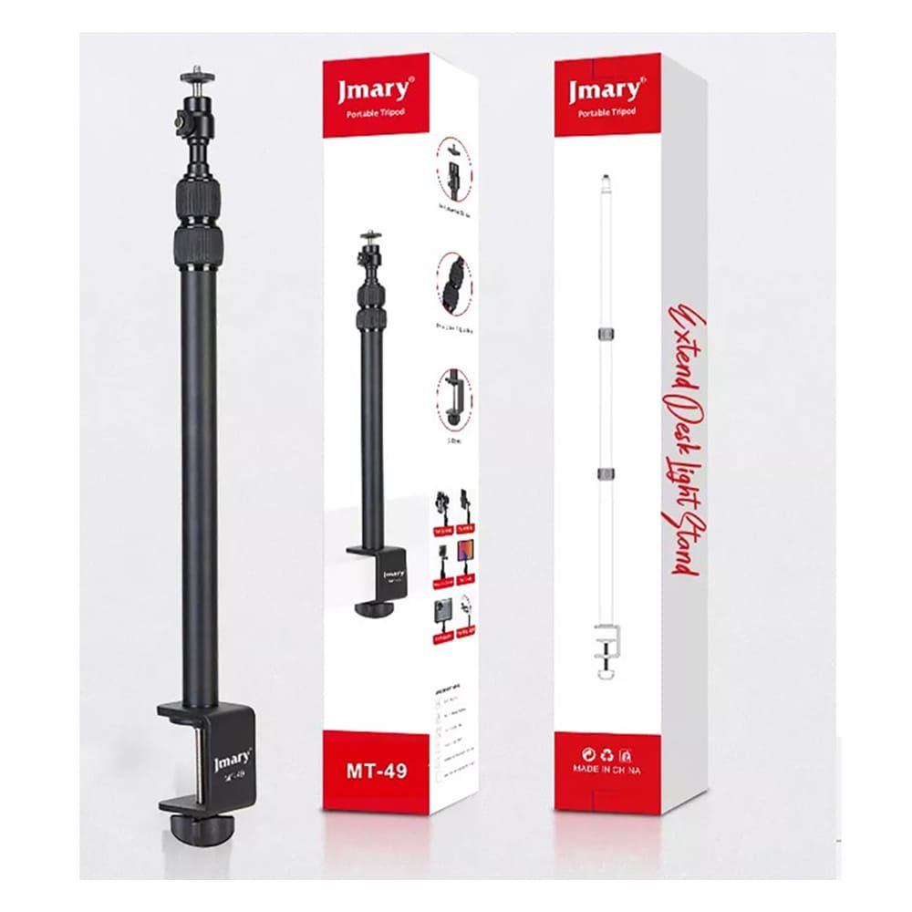 Jmary Tabletop Desk Mount Light Stand with C-Clamp for Camera & Ring Light (15.2" - 36.8" Height), MT-49 - Image 4