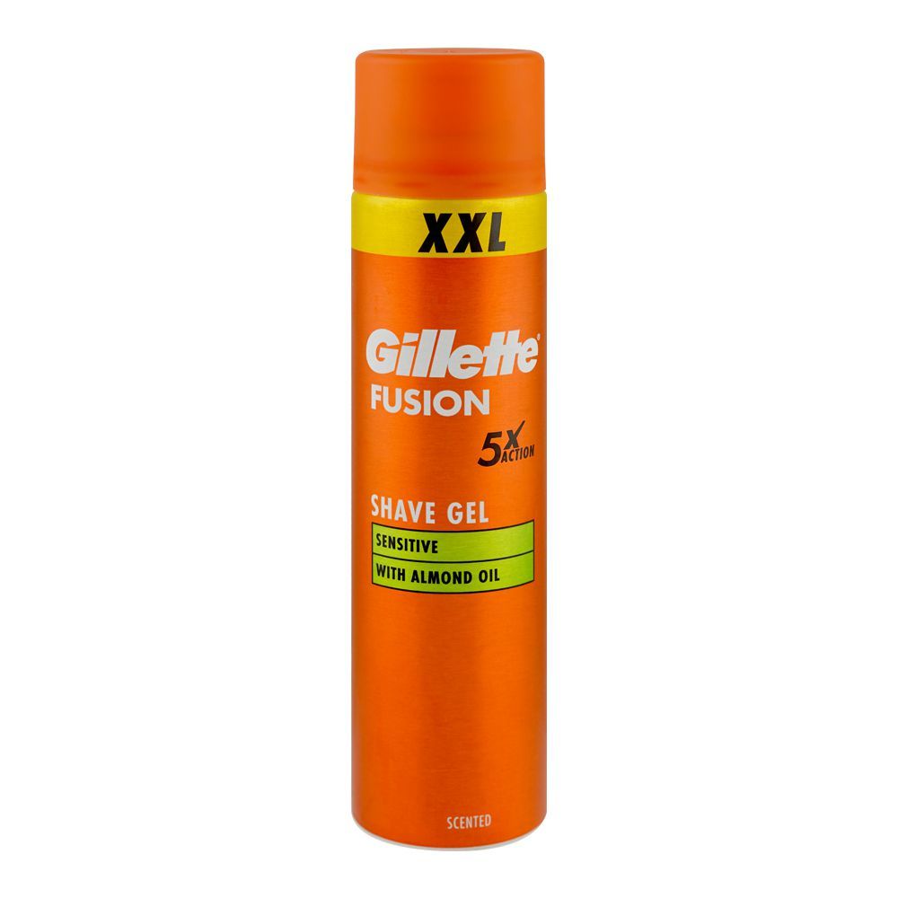 Gillette Fusion Shave Foam with Almond Oil, 5x Action, For Sensitive Skin, XXL, 240ml - Main Image