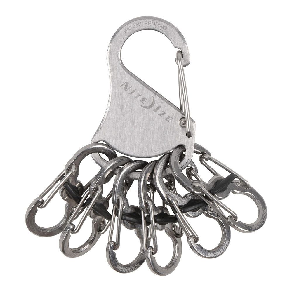 Nite Ize S-Biner Key Rack Locker, Stainless Steel Keychain Accessories & Organizers, KLK-11R3 - Main Image