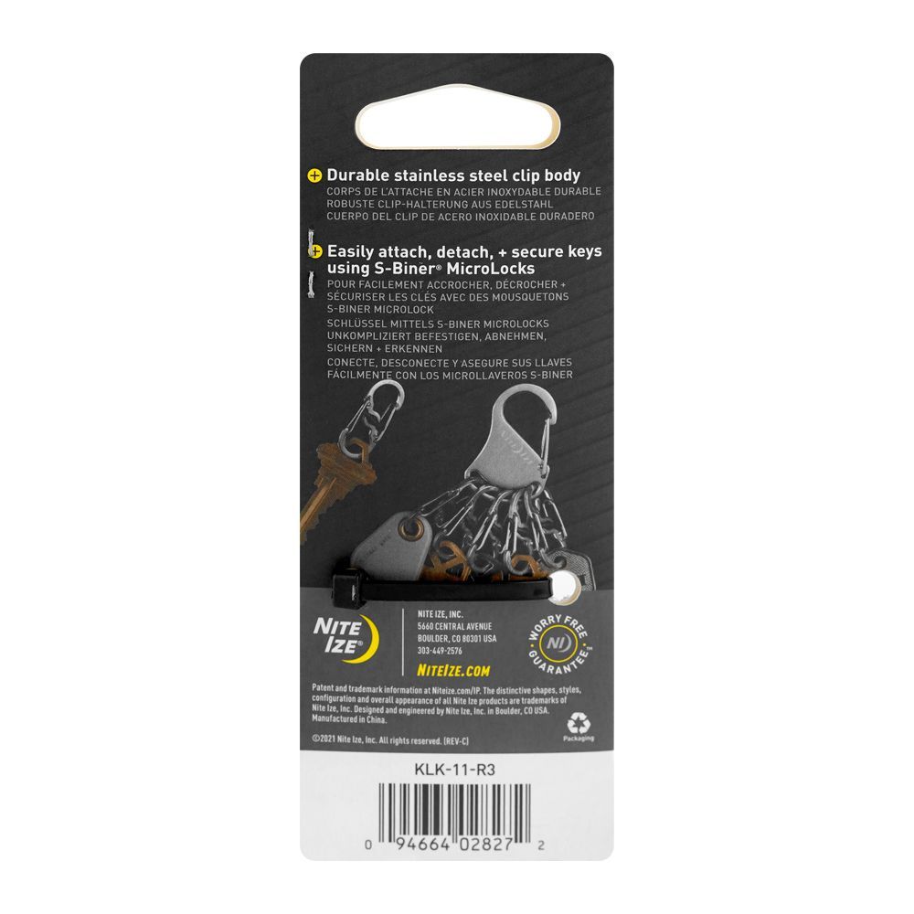 Nite Ize S-Biner Key Rack Locker, Stainless Steel Keychain Accessories & Organizers, KLK-11R3 - Image 6