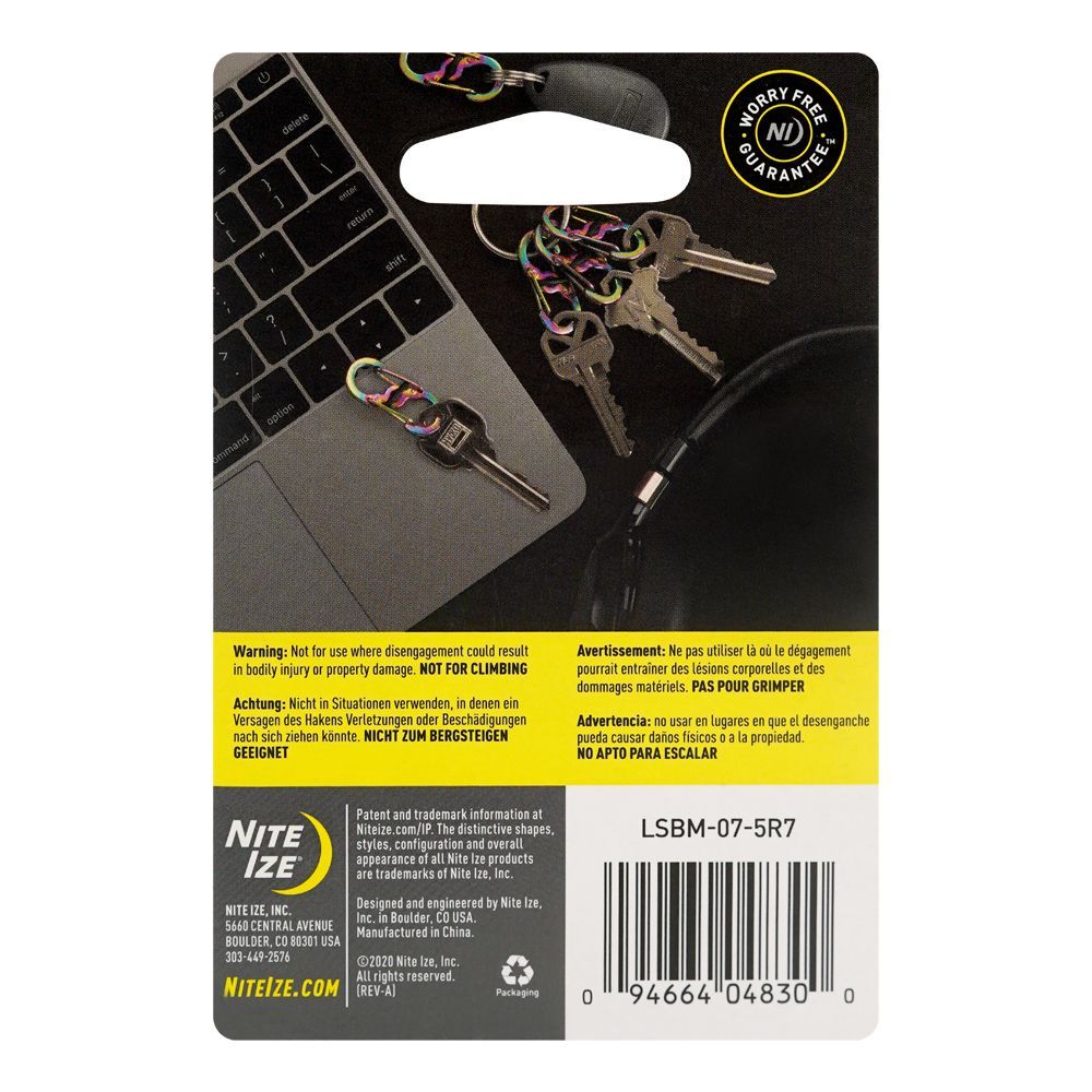 Nite Ize S-Biner Micro Lock, Stainless Steel Keychain Accessories & Organizers, LSBM-07-5R7 - Image 6