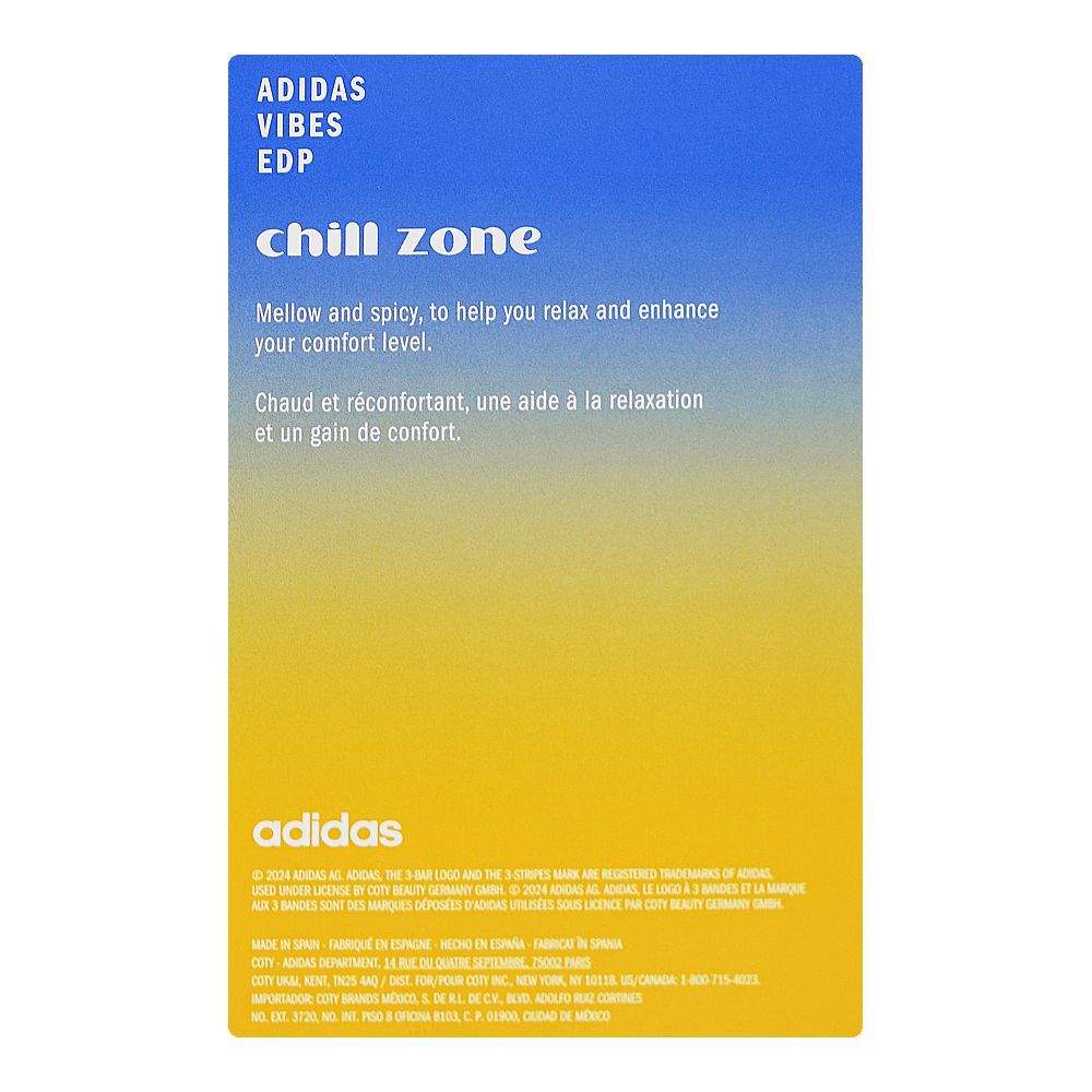 Adidas Vibes Chill Zone, Eau de Parfum, For Men & Women, 100ml - Image 6
