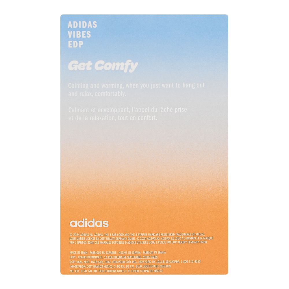 Adidas Vibes Get Comfy, Eau de Parfum, For Men & Women, 100ml - Image 6