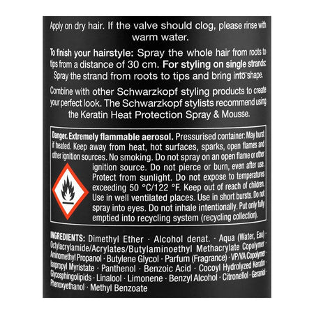 Schwarzkopf Ceramide Complex Hair Spray, 48H Extra Strong Hold, 400ml - Image 3