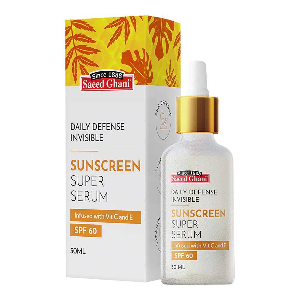 Saeed Ghani Daily Defence Invisible Sunscreen Super Serum, SPF 60, 30ml Main Image