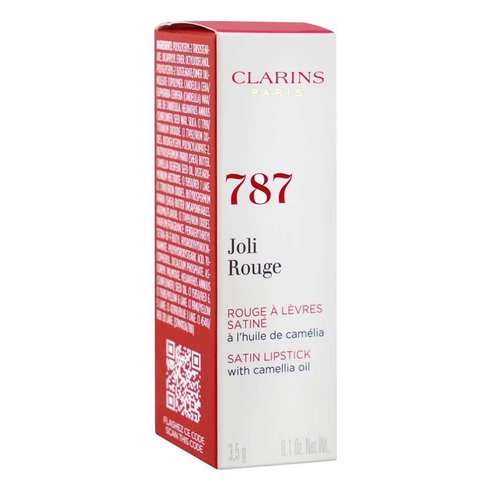 Clarins Paris Joli Rouge Satin Lipstick, 3.5g, 787 Camellia Nude - Image 2