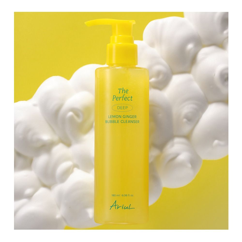 Ariul The Perfect Deep Lemon Ginger Bubble Cleanser, Glycerin, Niacinamide, For All Types Of Skin, 180ml - Image 5
